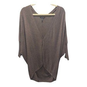 Eileen Fisher Brown Oversized High Low Hem Cardigan Dolman Sleeves Size XS